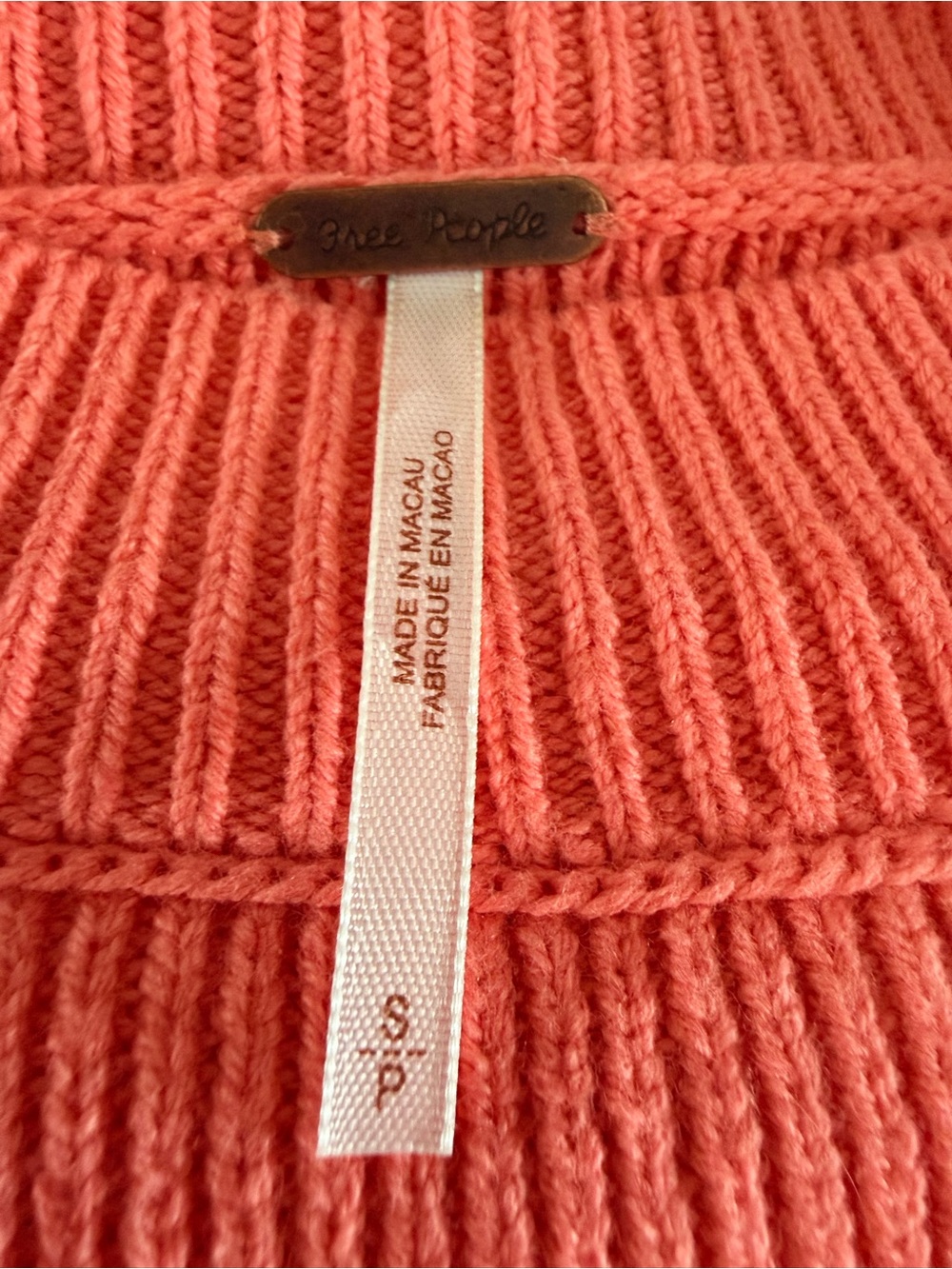 Free People Free People Easy Street Crop Pullover Coral - Picture 4 of 5
